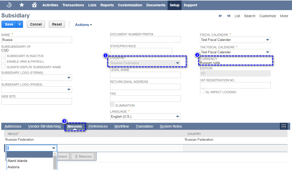 Setting Up Nexus And Taxes In NetSuite.